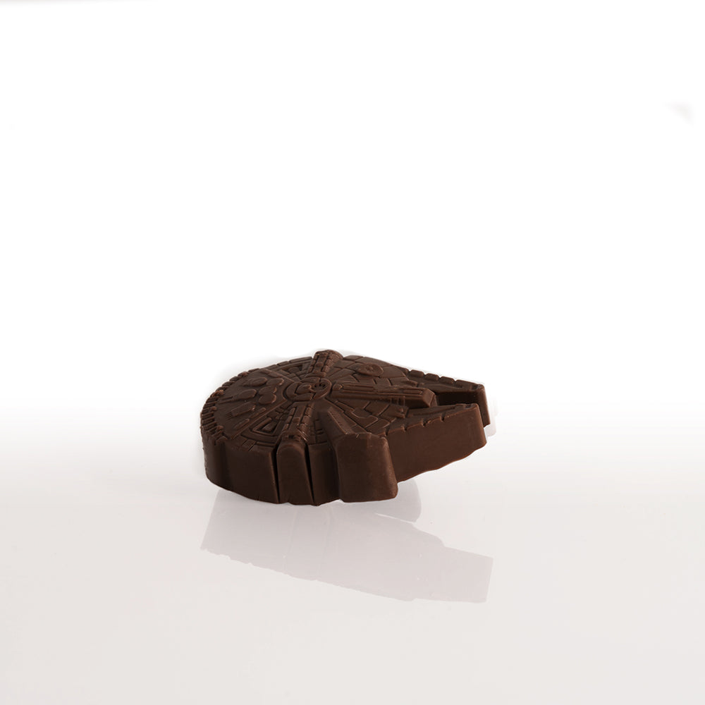 Millennium Falcon chocolate cookie thin